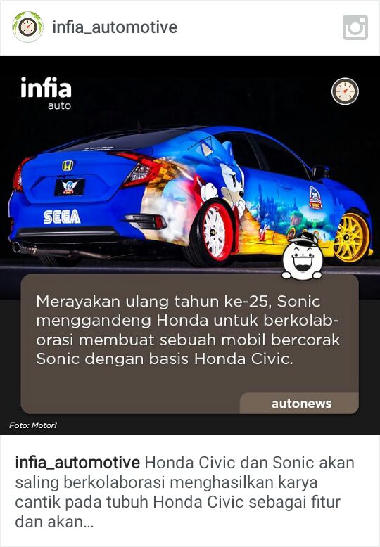 keren juga liverynya Honda Civic Sonic ini
