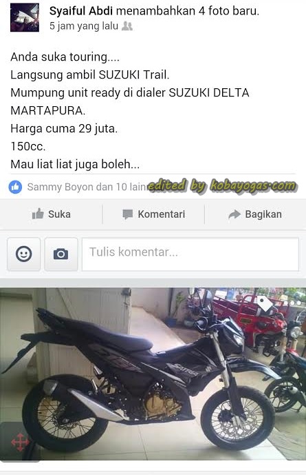Suzuki Satria FU injeksi Martapura