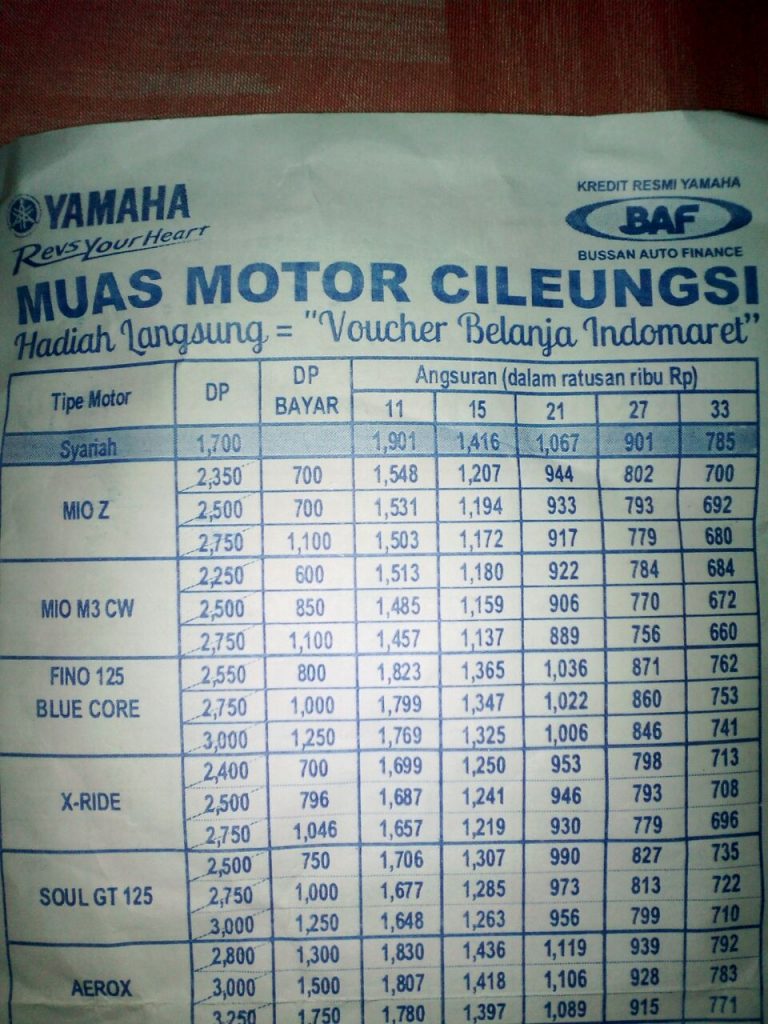 cicilan motor yamaha