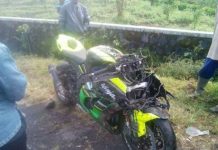 Kawasaki ZX10R Ringsek Jadi Korban Cornering Trek Tawamangu