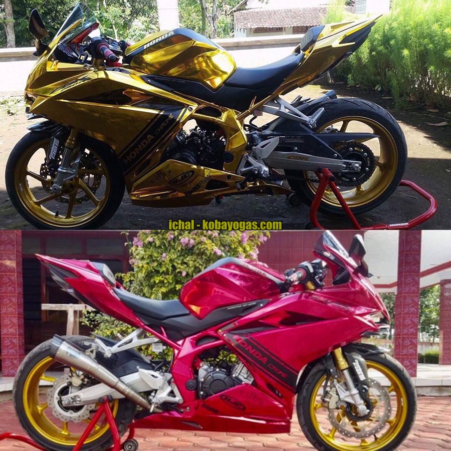 modifikasi CBR250RR warna emas dari Blitar
