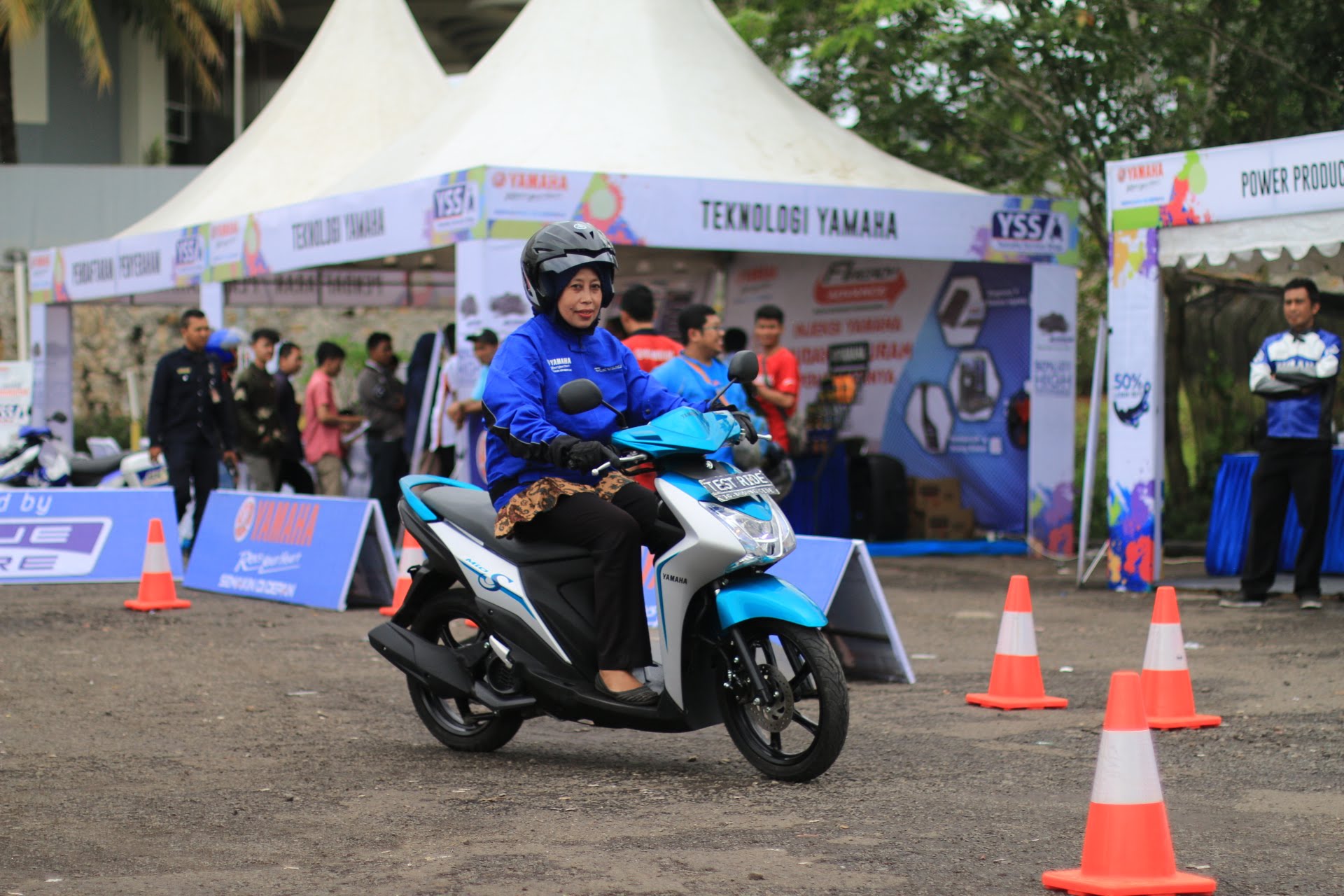 Test ride Lexi 125 dan Mio S di event Blue Core Yamaha Motor Show di Cibinong