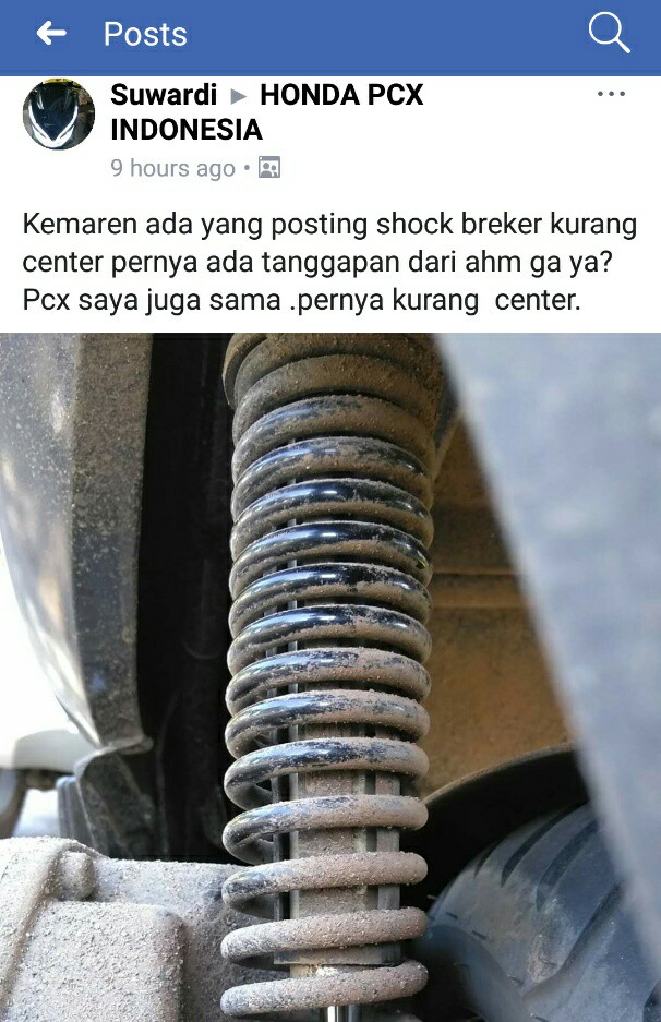 shock breaker PCX lokal miring