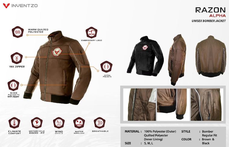 jaket bomber inventzo
