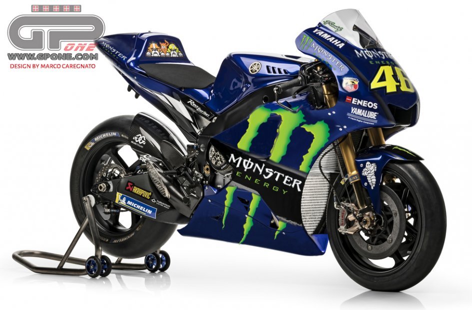 Yamaha M1 Tim Yamaha MotoGP livery Monster Energy
