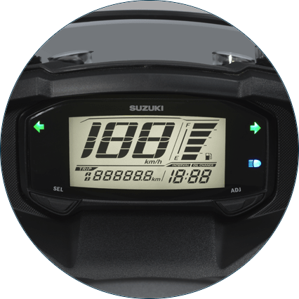 fitur suzuki Burgman Street - full digital speedometer