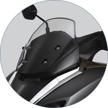 fitur suzuki Burgman Street - unique windshield 