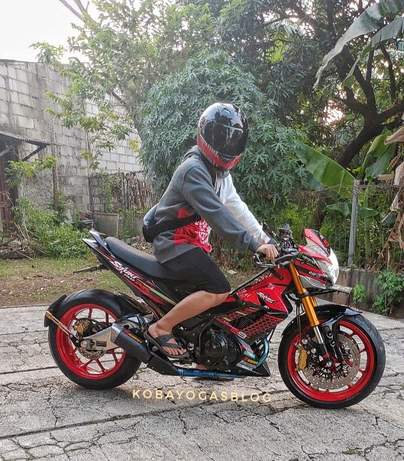 satria FU150 karbu modif tapak lebar