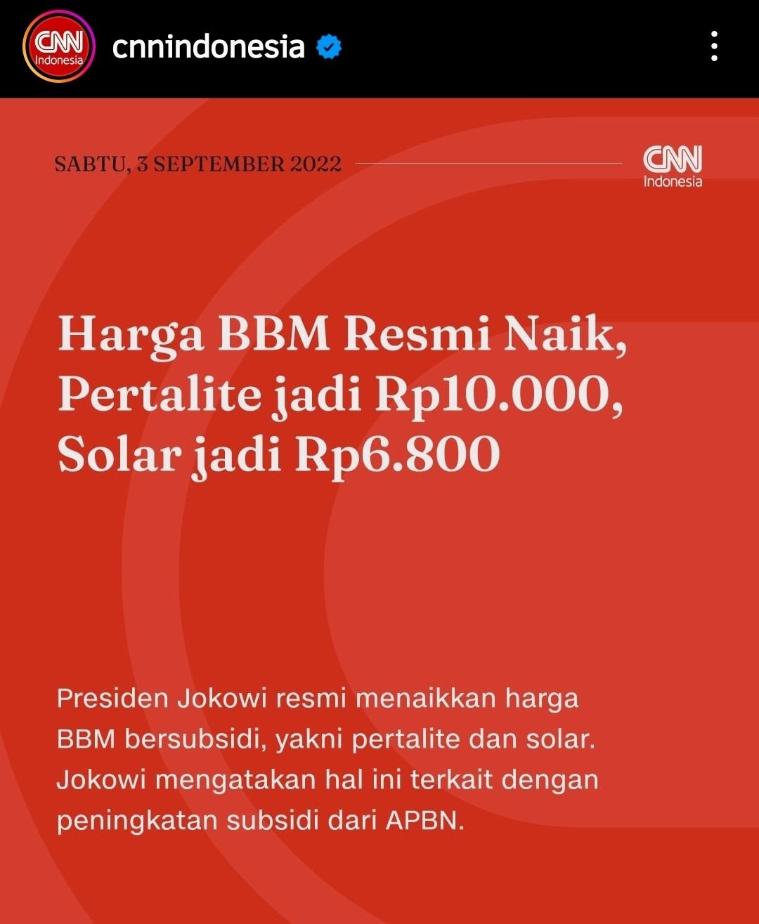 harga bbm terbaru 2022