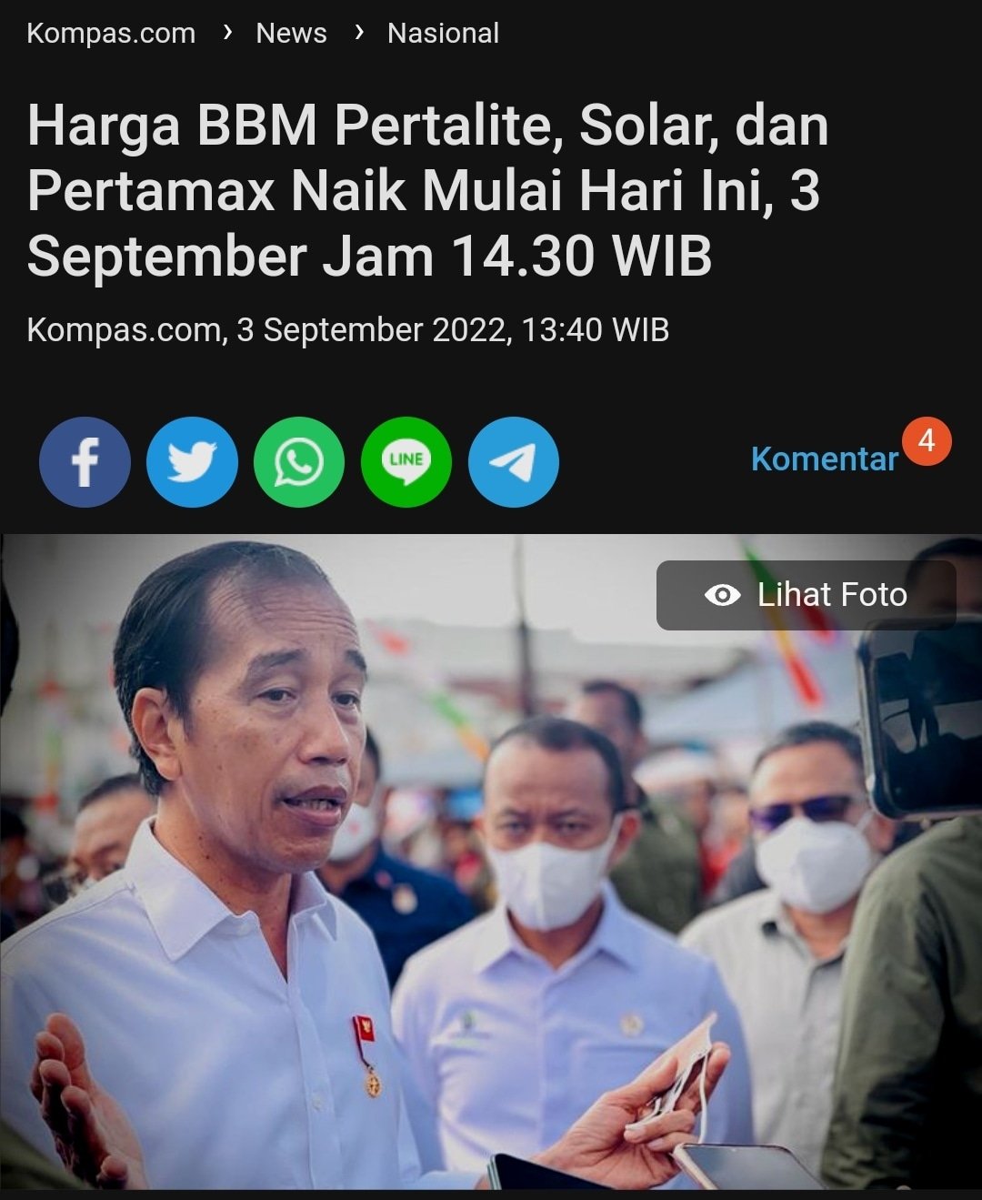 harga pertalite naik