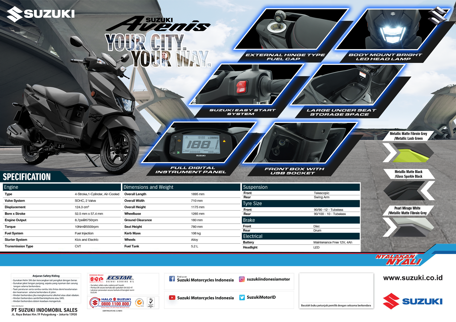 SUZUKI Avenis 125 Indonesia spec