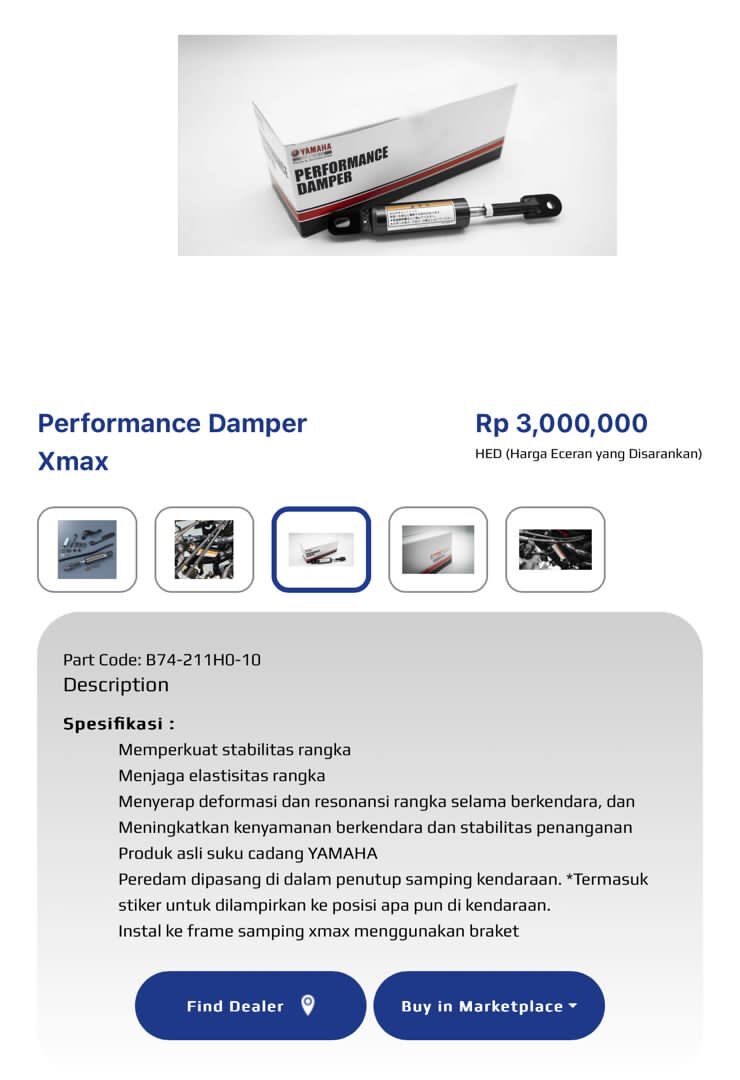 harga Chassis Damper Yamaha XMax
